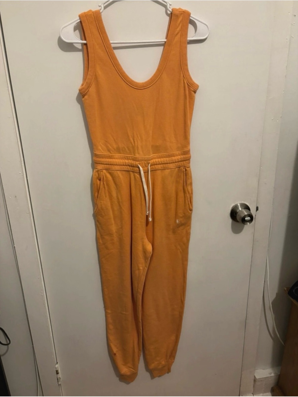 Everlane Orange Tank Sweat Jumpsuit